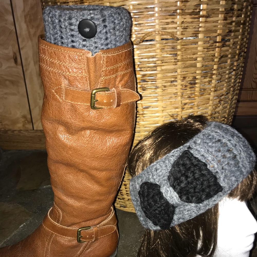 Boot cuffs and headband set